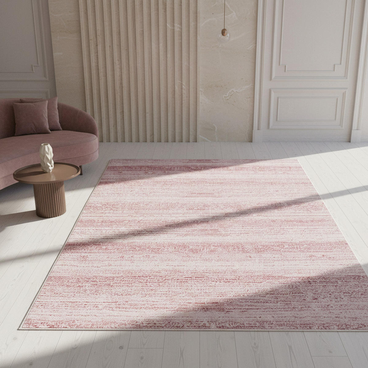 KURZFLORTEPPICH INN, einfarbig, Rosa, 240 x 340 cm - Rosa, Textil (240/340cm) - KADIMA DESIGN