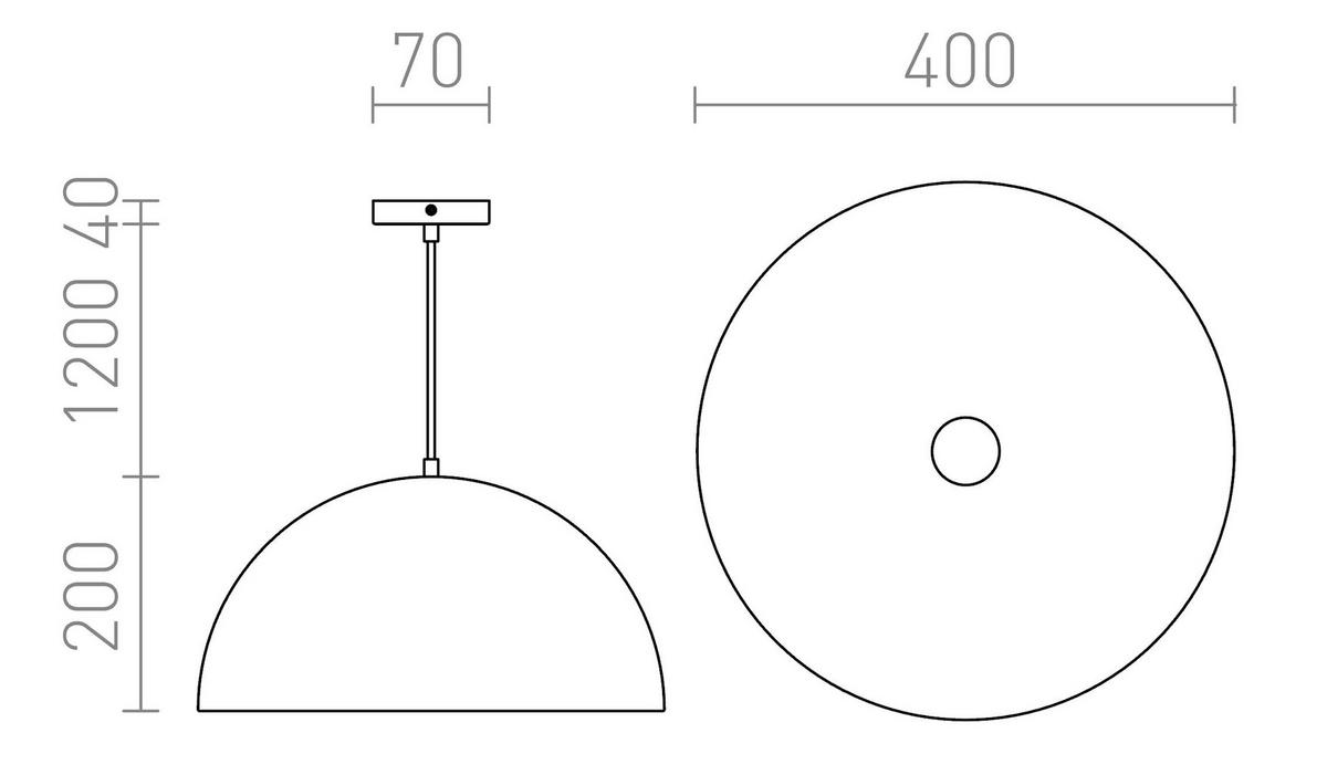 PENDELLEUCHTE SINTRA 40 Chrom 30 W - Chromfarben, Metall (40/40/20cm)
