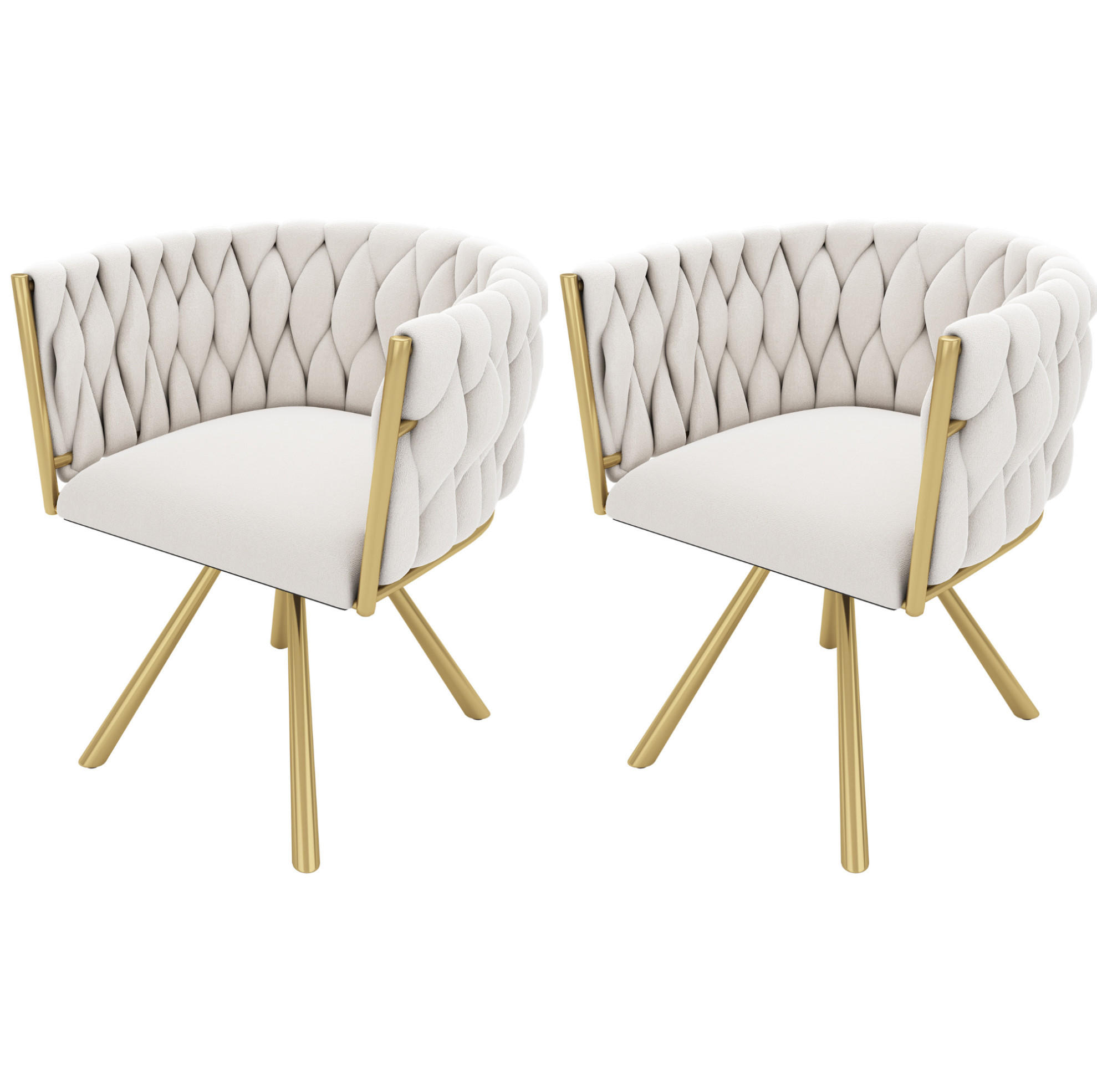 Mivray Drehstuhl Beige 59x72x54 cm