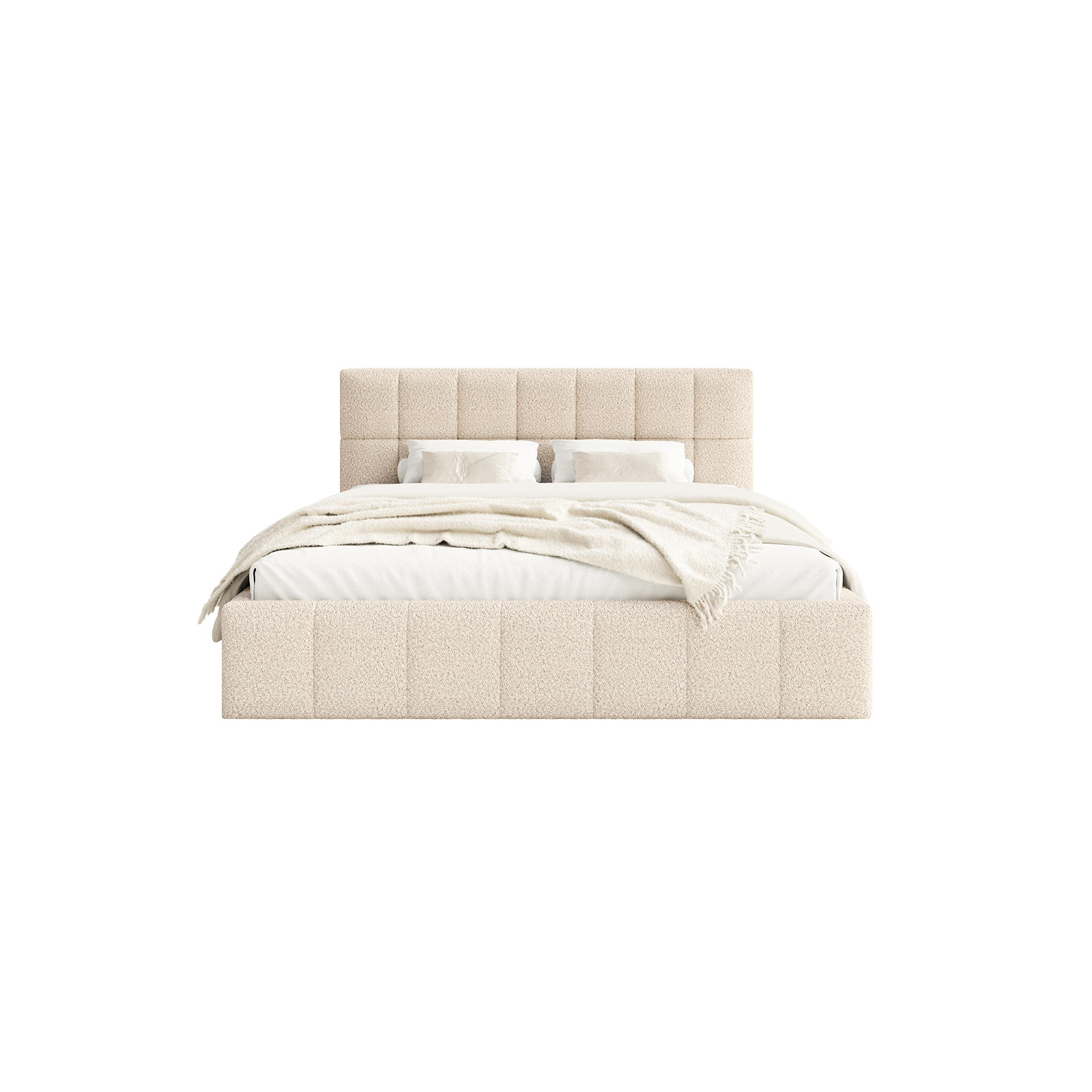 POLSTERBETT Moura 180x200 cm, Cremeweiß - Creme, Textil (180/200cm) - Fedve