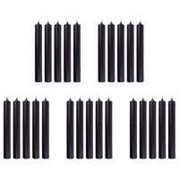 STABKERZE (25er Set) Rainbow - Schwarz, Paraffin (2.2/18/2.2cm) - BUTLERS