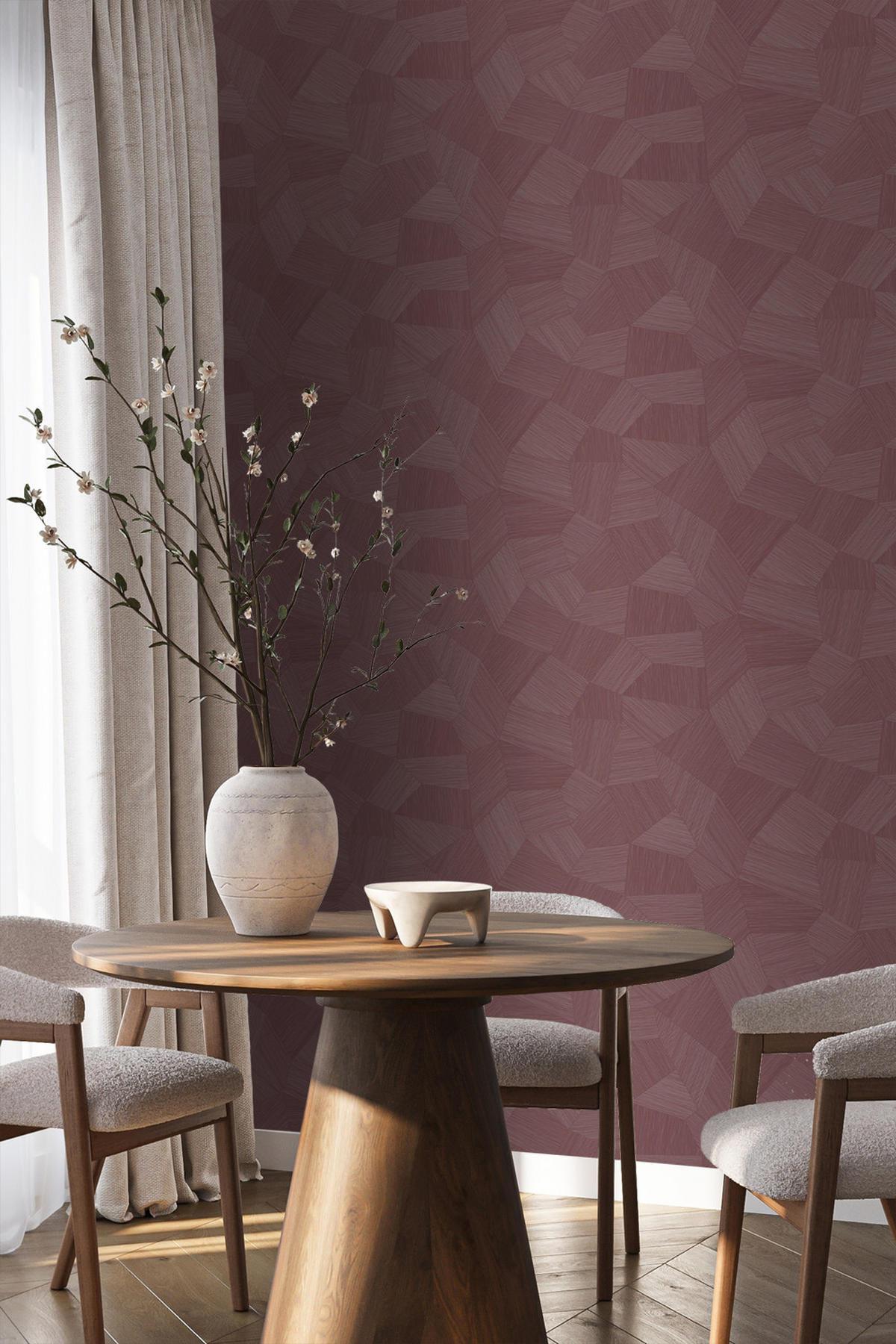 TAPETE 3D-Muster 50 x 900 cm - Lila, Papier (50/900cm) - Origin Wallcoverings