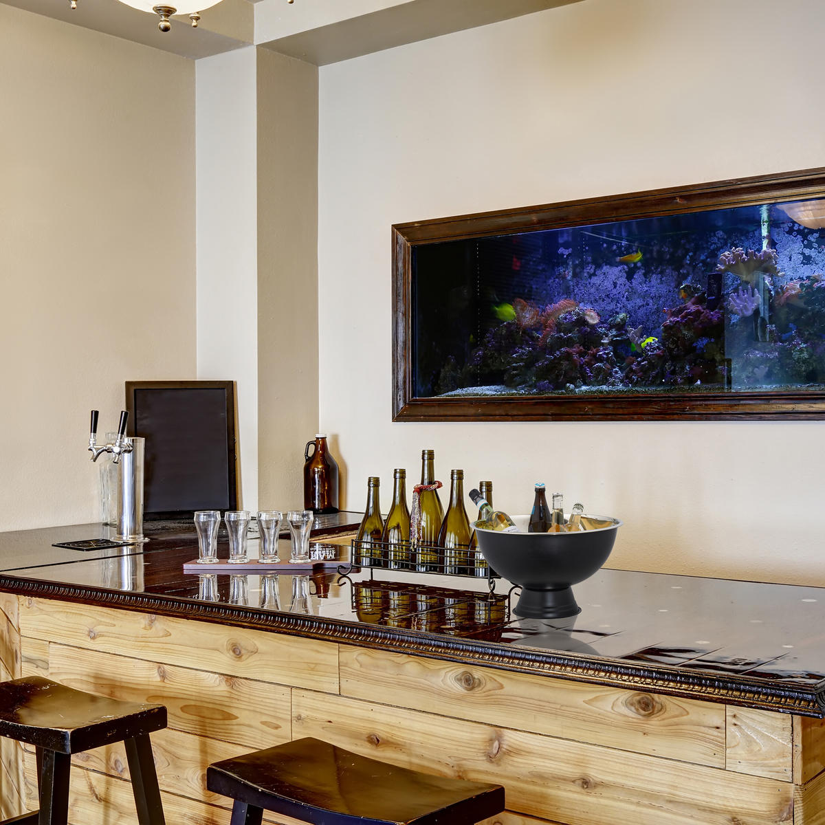 SEKTKÜHLER - Schwarz, Metall (40/23.5cm) - Relaxdays