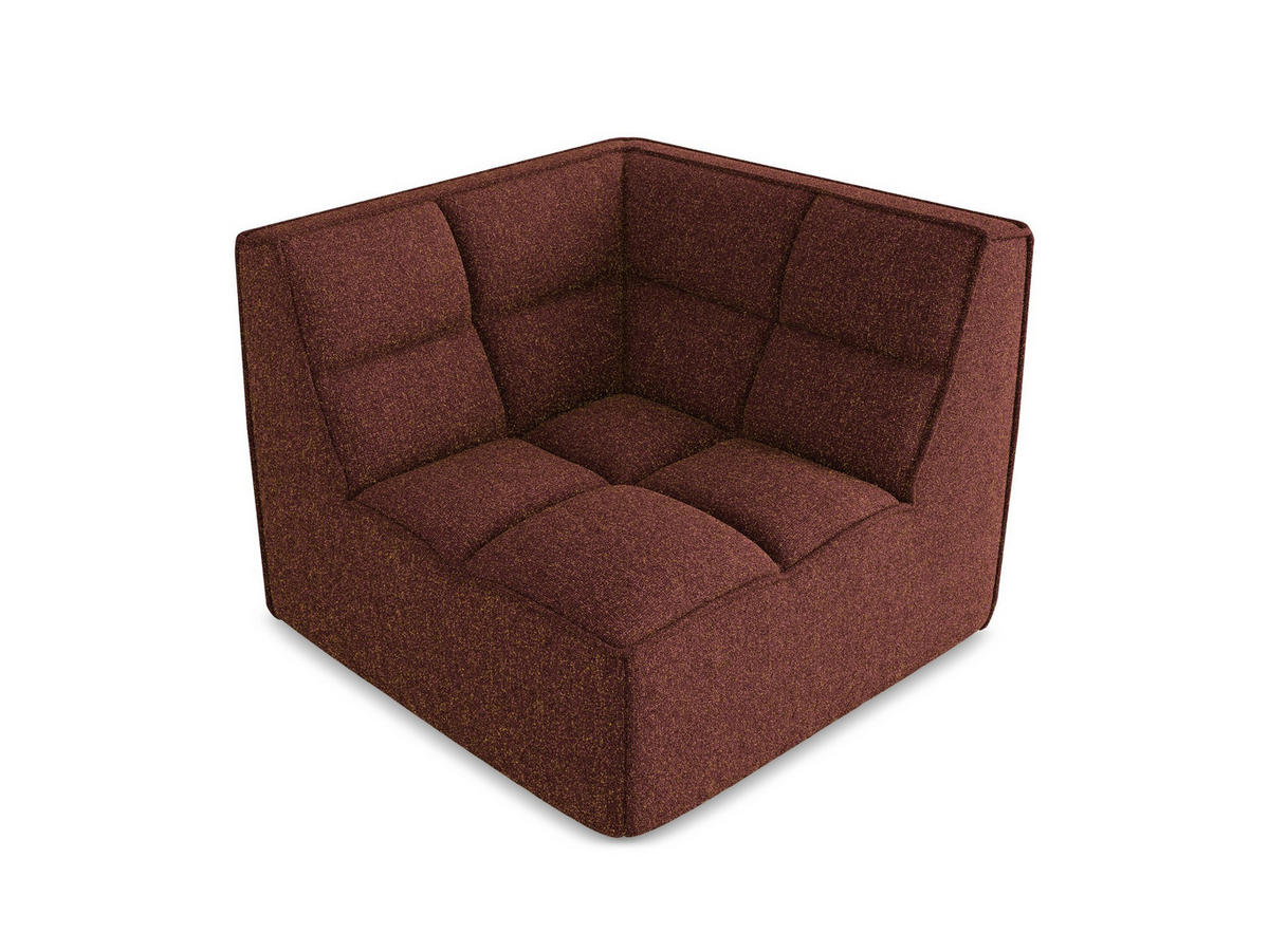 SOFAELEMENT Strukturstoff Stoff Rot - Bordeaux/Rot, Kunststoff/Textil (98/75/98cm) - Makamii