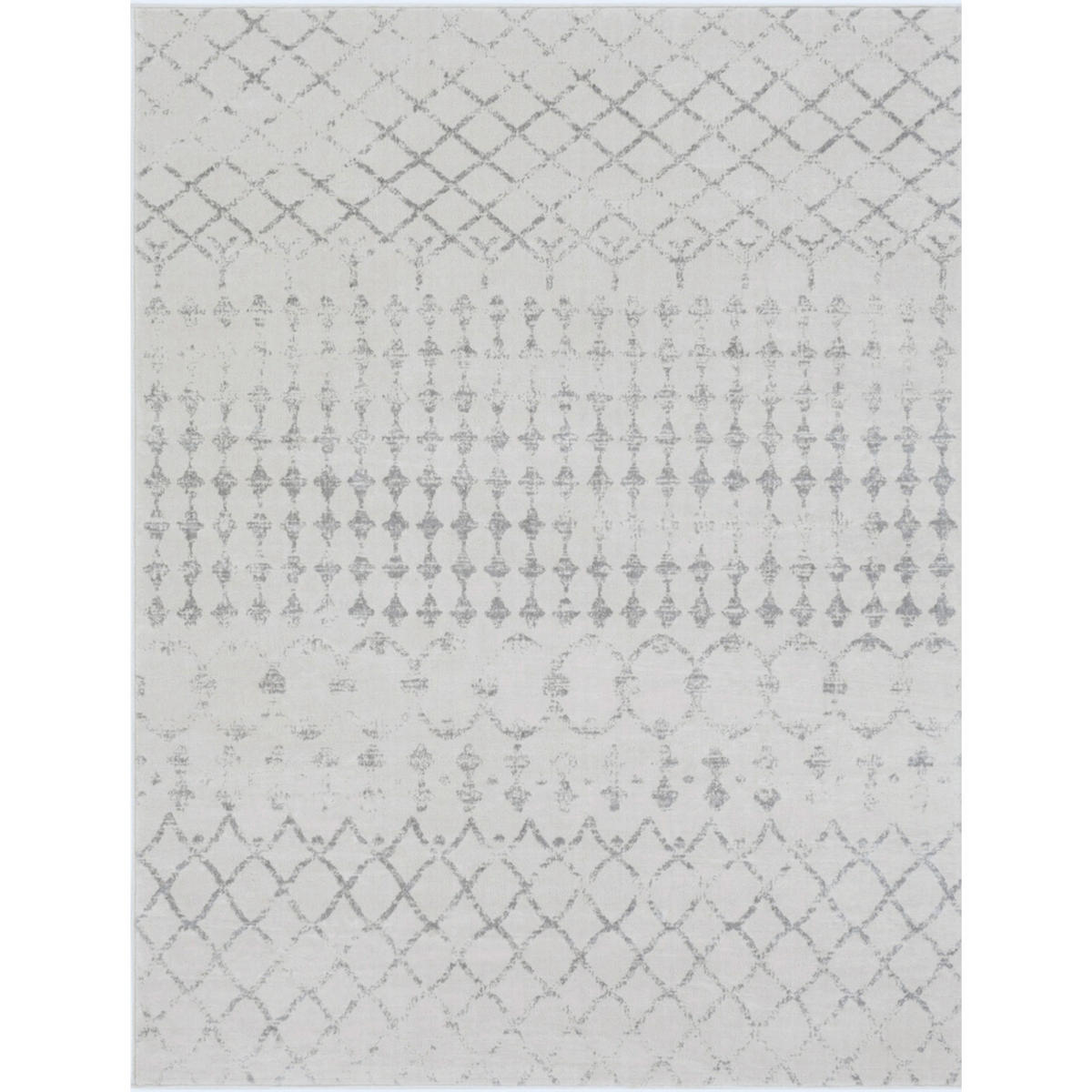 KURZFLORTEPPICH 120x170 cm Weiß - Grau, Naturmaterialien/Textil (140/200cm) - LIVABLISS