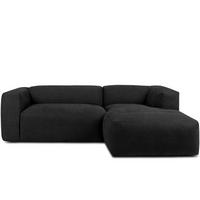 ECKMODULSOFA-RECHTS BUFFO 3/4 Sitzer mit extrem weicher Sitzfläche, Gewebestoff, graphit - Graphitfarben, Textil (237/180cm) - KONSIMO®