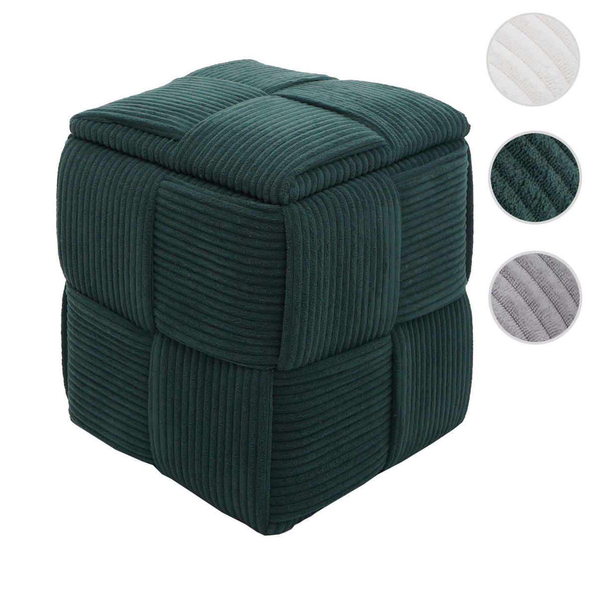 HOCKER Grün - Grün, Textil (40/43/40cm) - MCW