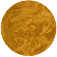 FELLTEPPICH SUPER SOFT PEARL RUND - Currygelb, Textil (120/120cm) - Pergamon