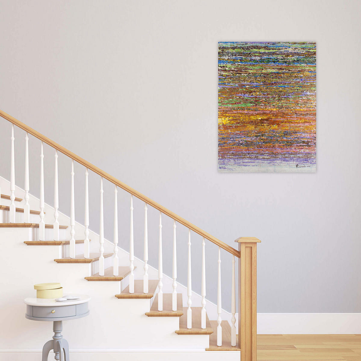 ÖLGEMÄLDE 75/100 cm - Multicolor, Holz/Textil (2.5/100cm) - KUNSTLOFT