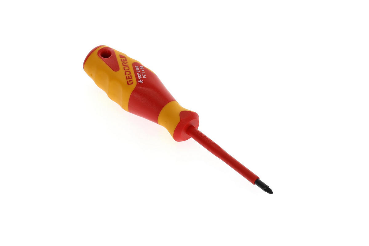VDE 2160 PZ 1 VDE-SCHRAUBENDREHER KREUZSCHLITZ PZ 1 - Multicolor, Kunststoff/Metall (10/23cm) - Gedore