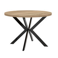 ESSTISCH ENDIK, Durchmesser: 100 / 200 cm, Farbe: Eiche Sonoma / Schwarz - Schwarz/Sonoma Eiche, Holz (200/100/77cm) - Dekori_Interiors