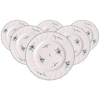 FRÜHSTÜCKSTELLER Vieux Luxembourg weiß-blau ø 20,5 cm 6er Set - Blau/Weiß, Keramik (20.5cm) - Villeroy & Boch