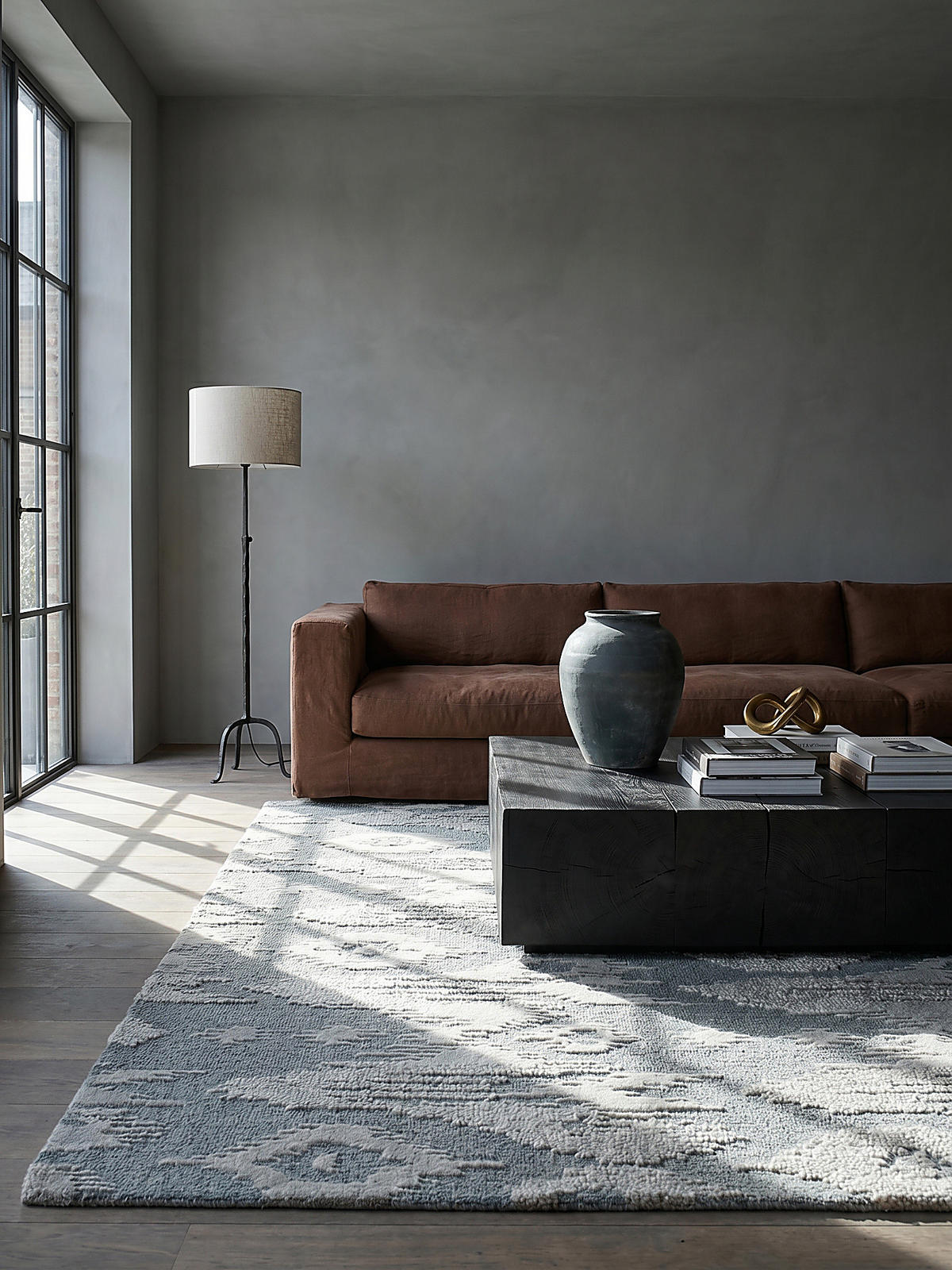 WOLLTEPPICH SOAR, im Ethno-Stil, Blau, 160 x 230 cm - Blau, Textil (230/160cm) - KADIMA DESIGN