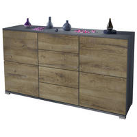 SIDEBOARD Rova Eiche Ribbeck - Alteiche, Holzwerkstoff (138.5/75.5/35cm) - Vladon