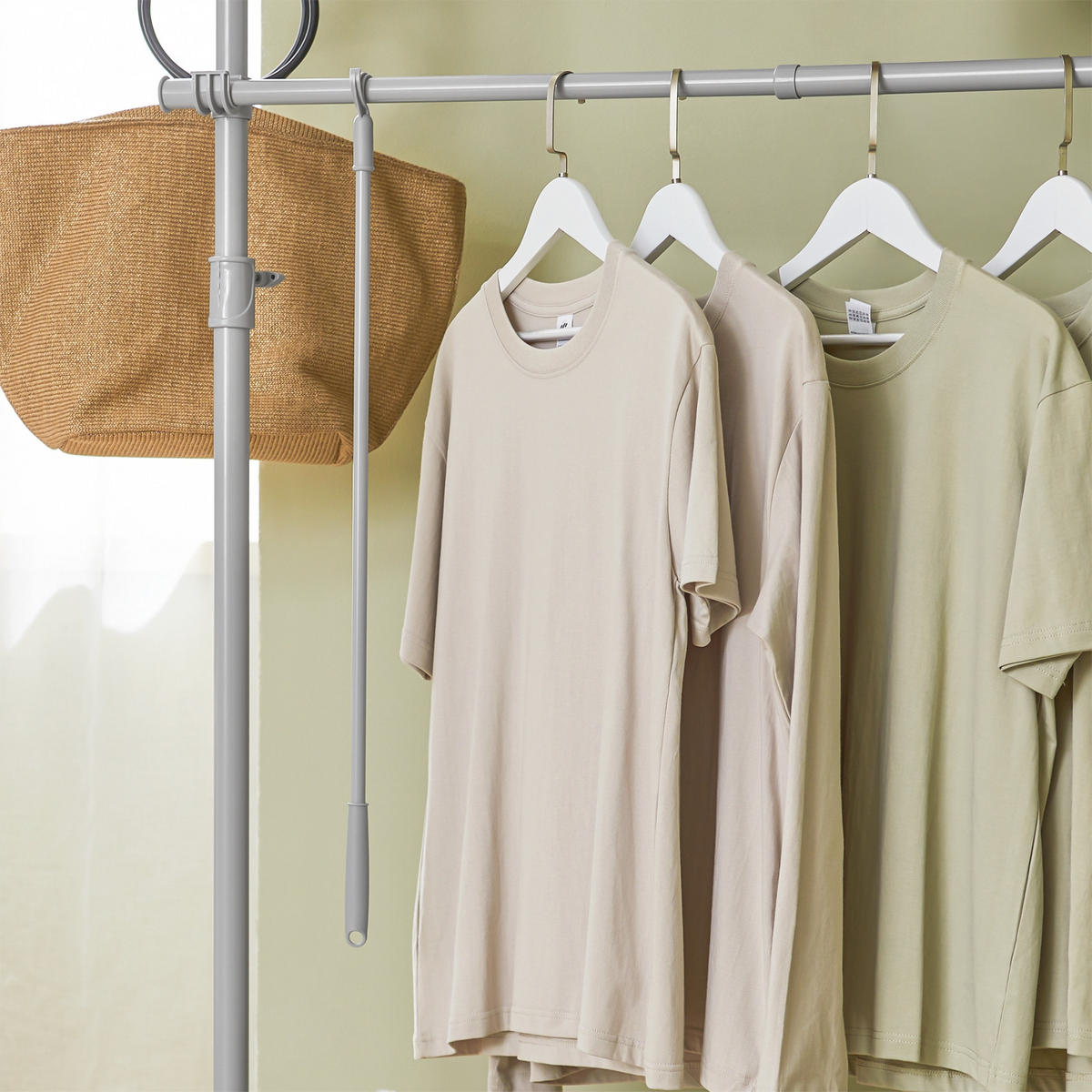 TELESKOP GARDEROBEN SYSTEM Grau - Grau, Kunststoff (113/285/1cm) - SoBuy