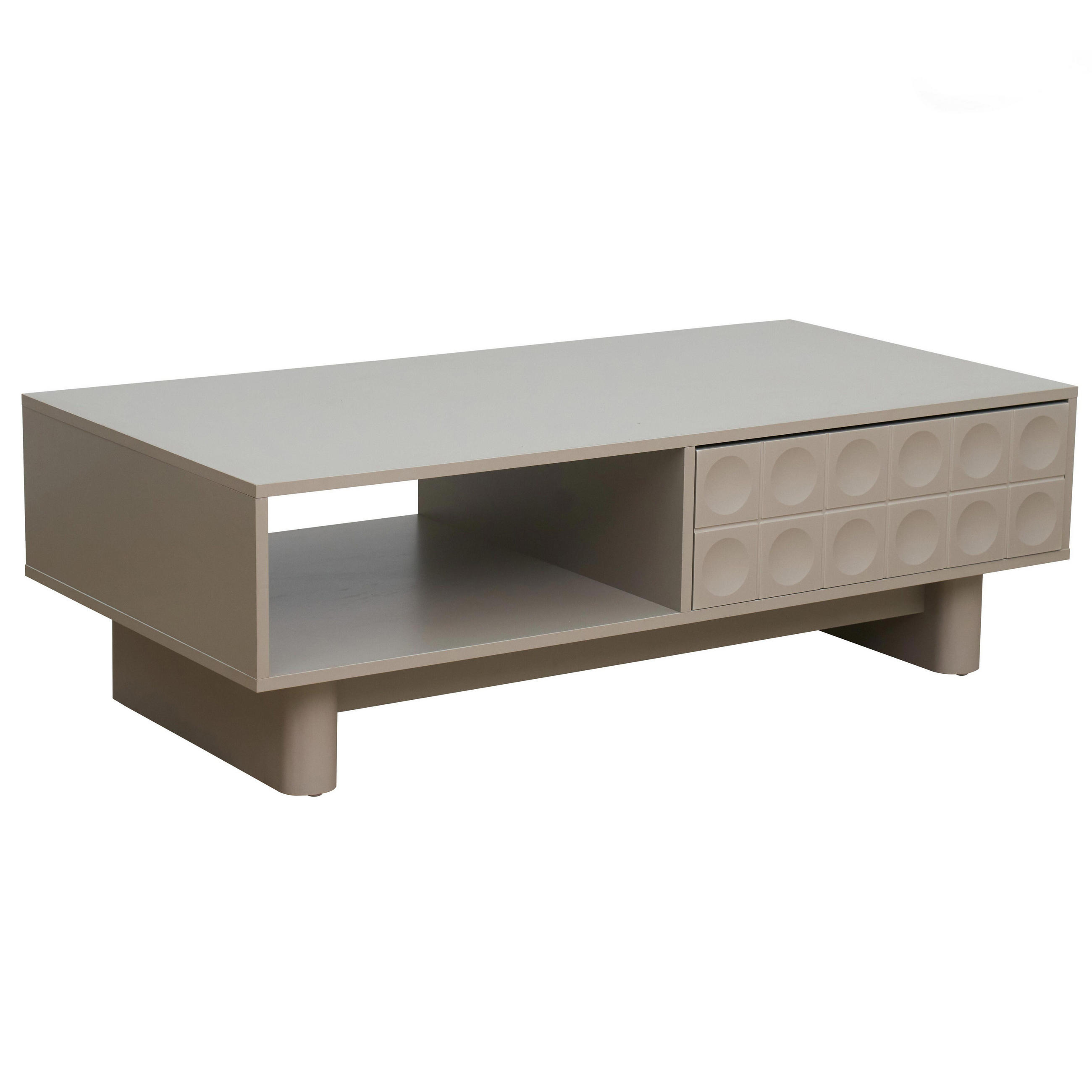 COUCHTISCH, Beigefarbe - Beige, Holz (120/60/39cm) - Oviala
