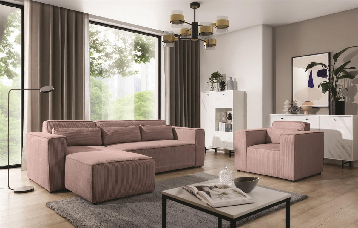 SESSEL Waldo In In Poso - Altrosa, Holzwerkstoff/Textil (101/80/92cm) - Fun Möbel