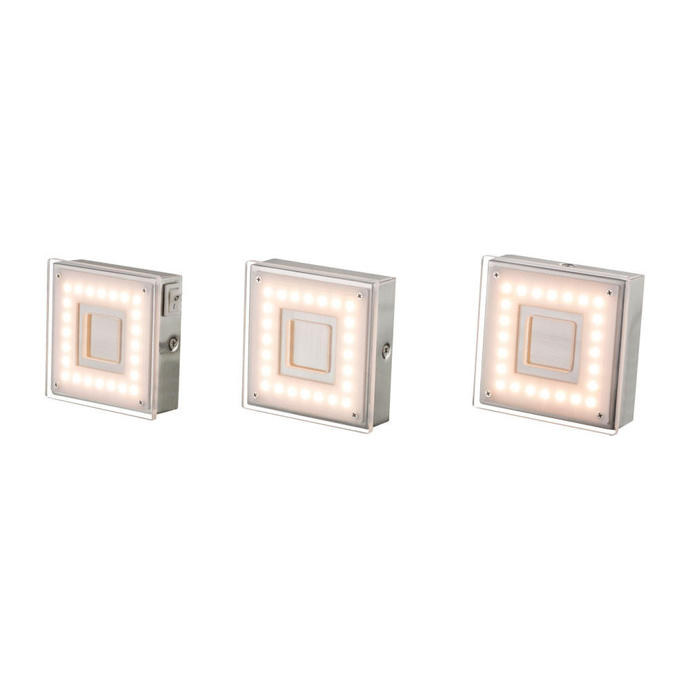 LED WANDLEUCHTE SAN FRANCISCO I Silber Metall - Silberfarben, Metall (9/3.1cm) - Globo Lighting