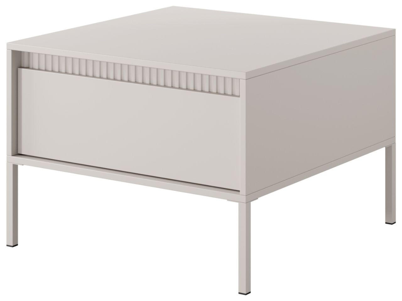 COUCHTISCH Beige 68/68/49 cm Sorano - Beige, Naturmaterialen/Metall (68/68/49cm) - Graingold