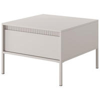 COUCHTISCH Beige 68/68/49 cm Sorano - Beige, Naturmaterialen/Metall (68/68/49cm) - Graingold