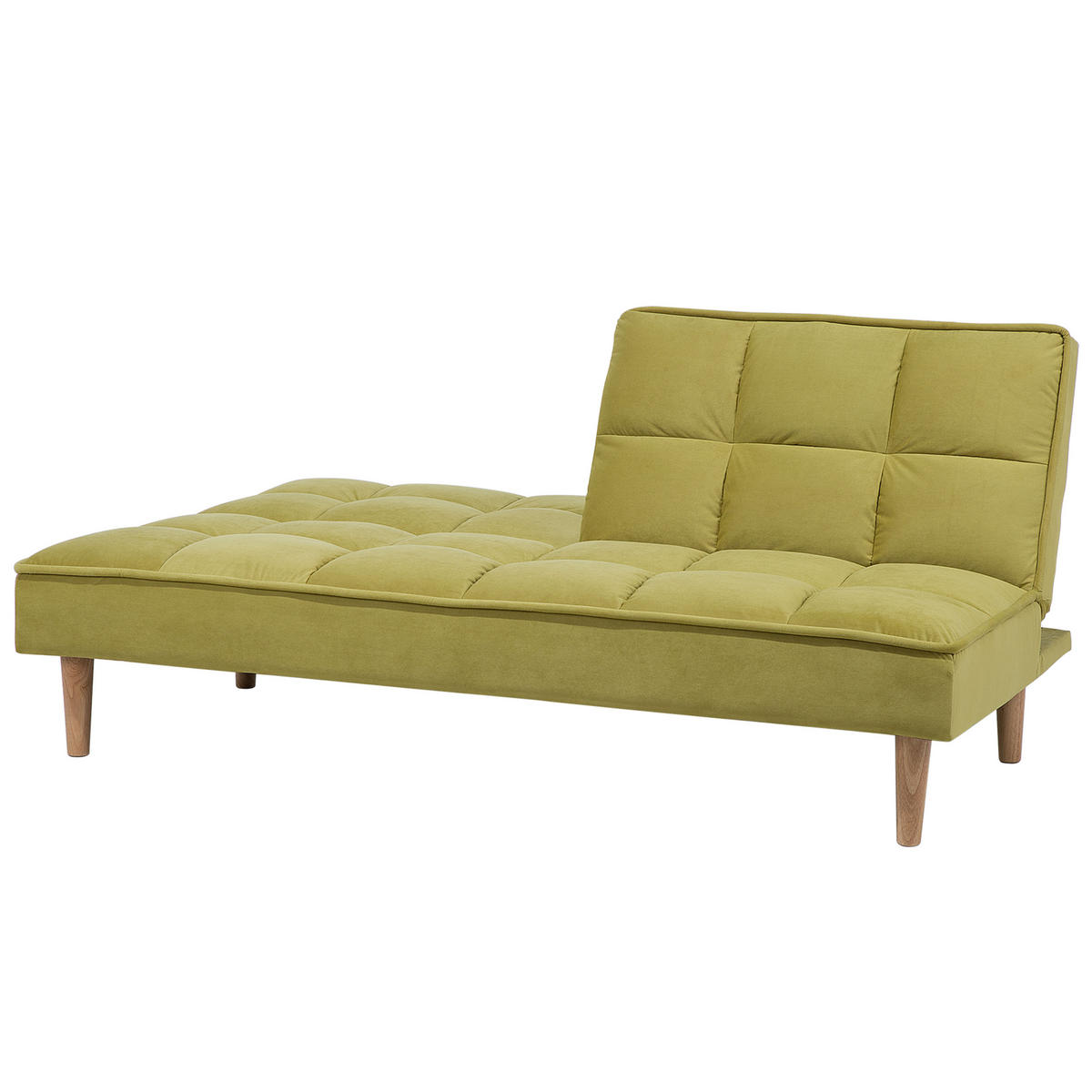 3-SITZER-SCHLAFSOFA Polyester Grün Siljan - Olivgrün, Textil (177/80/80cm) - Beliani