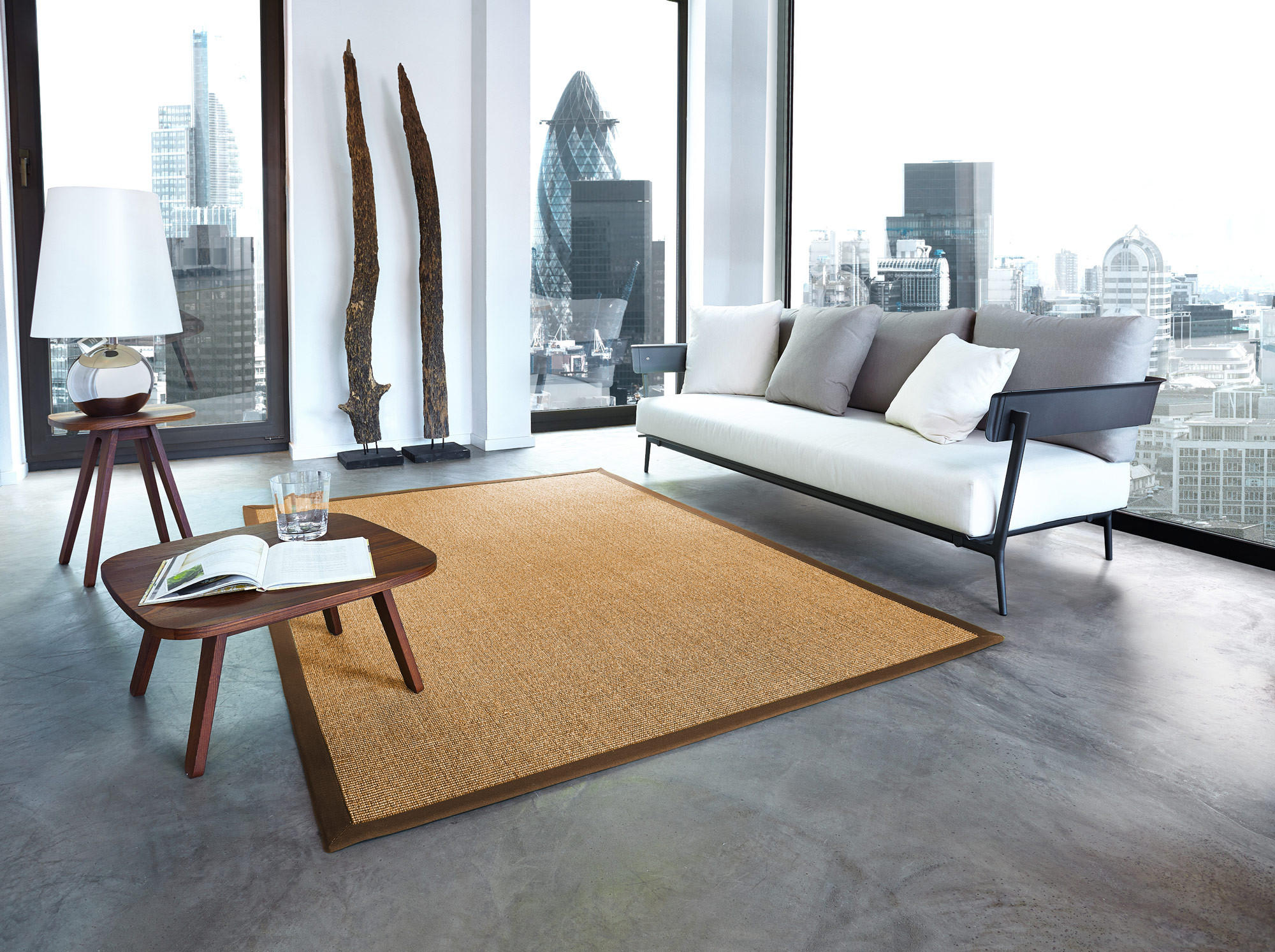 TEPPICH Sisal Manaus cognac/coffe 250x300cm - Hellbraun, Textil (250/300cm) - Astra