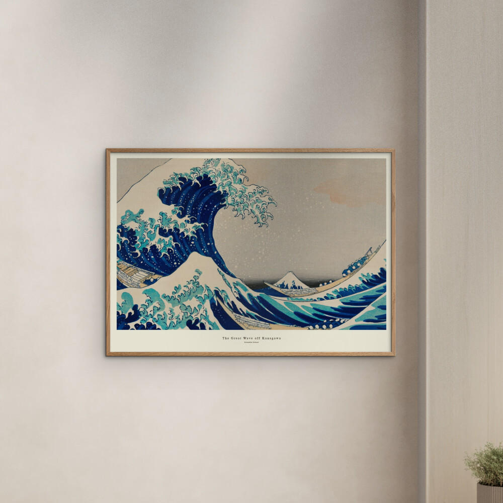 POSTER A.P. Atelier - The Great Wave off Kanagawa - Blau, Papier (30/40/0.1cm) - Poster&Frame