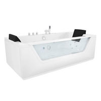 WHIRLPOOL Reinigungsfunktion Pool Badewanne W83R-C - Weiß, Glas/Kunststoff (90/55/180cm) - AcquaVapore by Sandra Jentho
