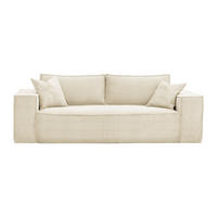 SCHLAFSOFA - 3 Personen - Samt, Stoff - Beige - - Beige, Textil (216/80/105cm) - Vente-Unique