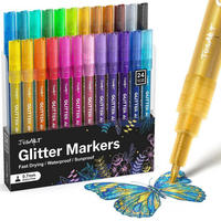 MARKER 24er Set Glitzer Metallic 0,7 mm - Multicolor, Kunststoff (1/1/14cm)