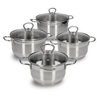KOCHTOPFSET Rocca Silber 31/26/26 cm Metall - Silberfarben, Metall - Mondex