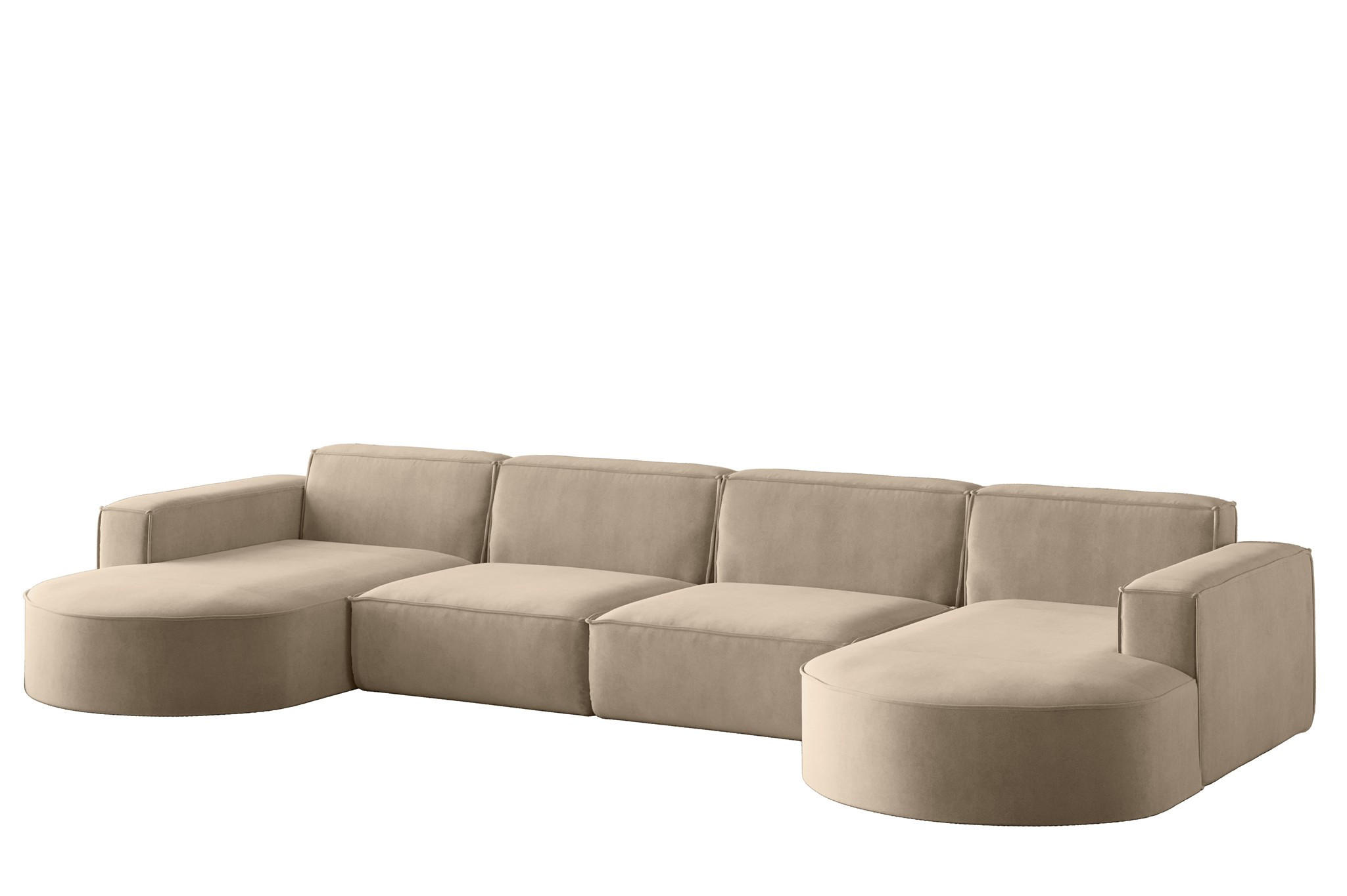 WOHNLANDSCHAFT Palma Xl In Noel - Beige, Holzwerkstoff/Textil (282/78/165cm) - Fun Möbel