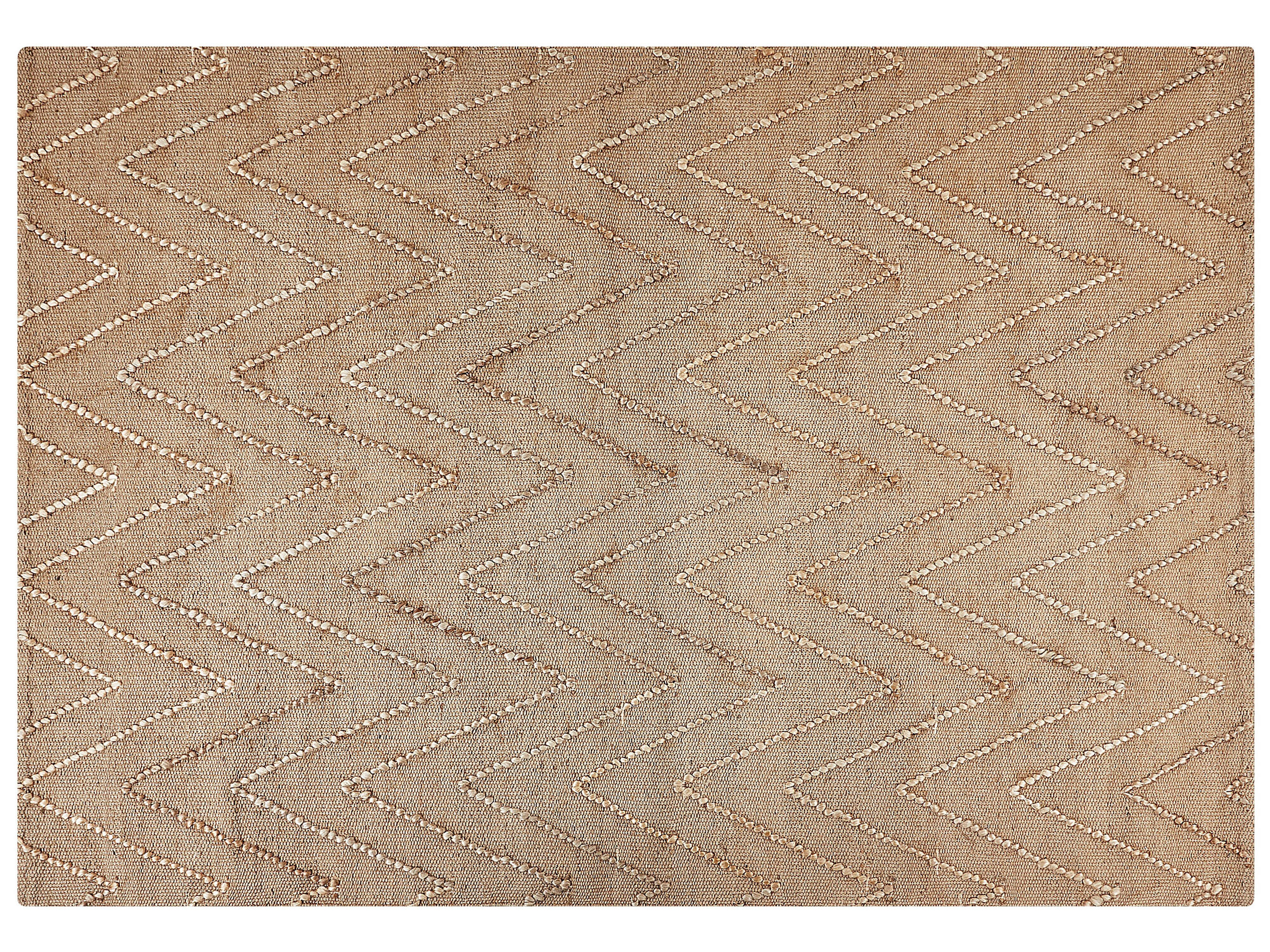 TEPPICH geflochten Daday 230/160 cm - Beige, Naturmaterialen (160/230cm) - Beliani