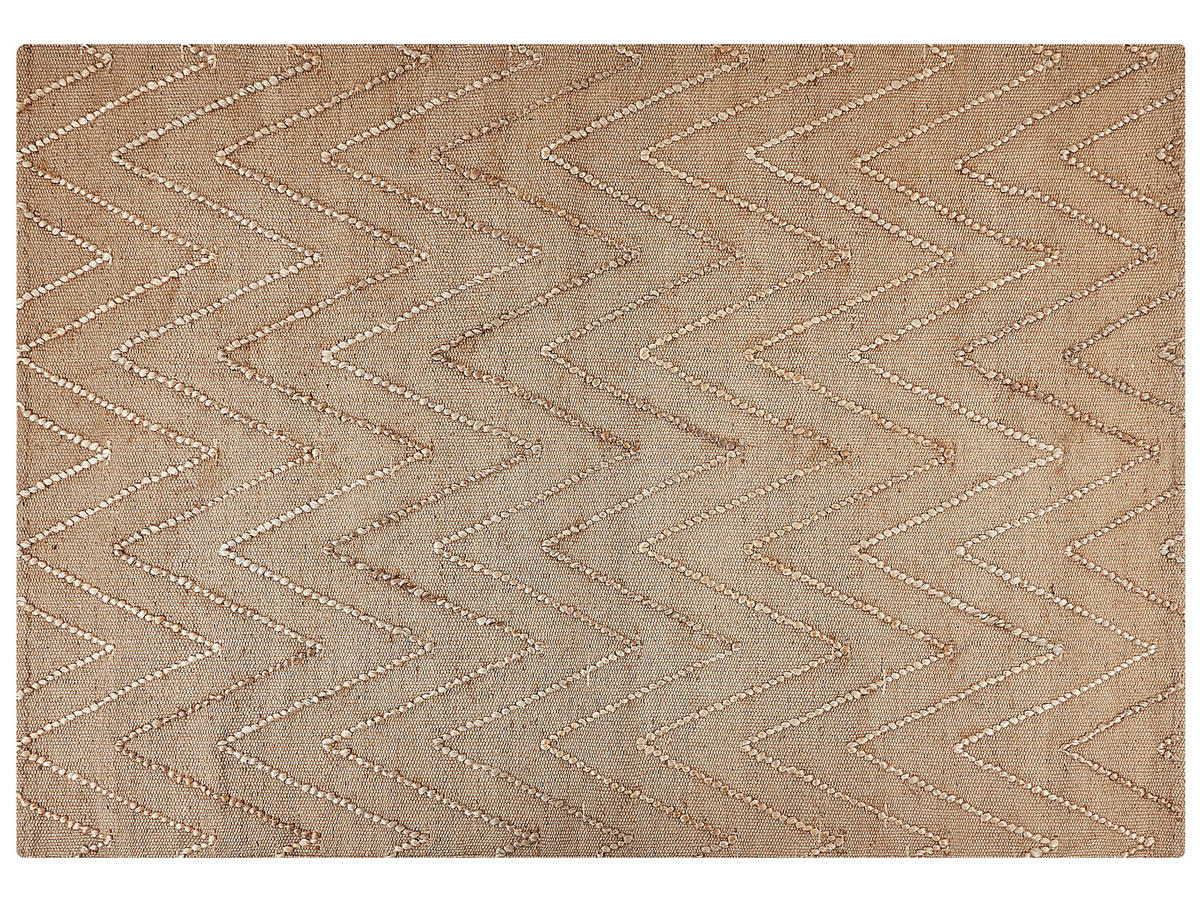 TEPPICH geflochten Daday 230/160 cm - Beige, Naturmaterialien (160/230cm) - Beliani