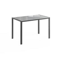 ESSTISCH Grand, Grau/Grau, 120 x 70 cm - Grau, Glas (70/120/74.5cm) - Vicco