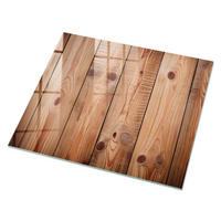 GLASPLATTE 80x60 cm – Holzmotiv - Grün, Glas (0.4/80/60cm) - ArtPrintCave