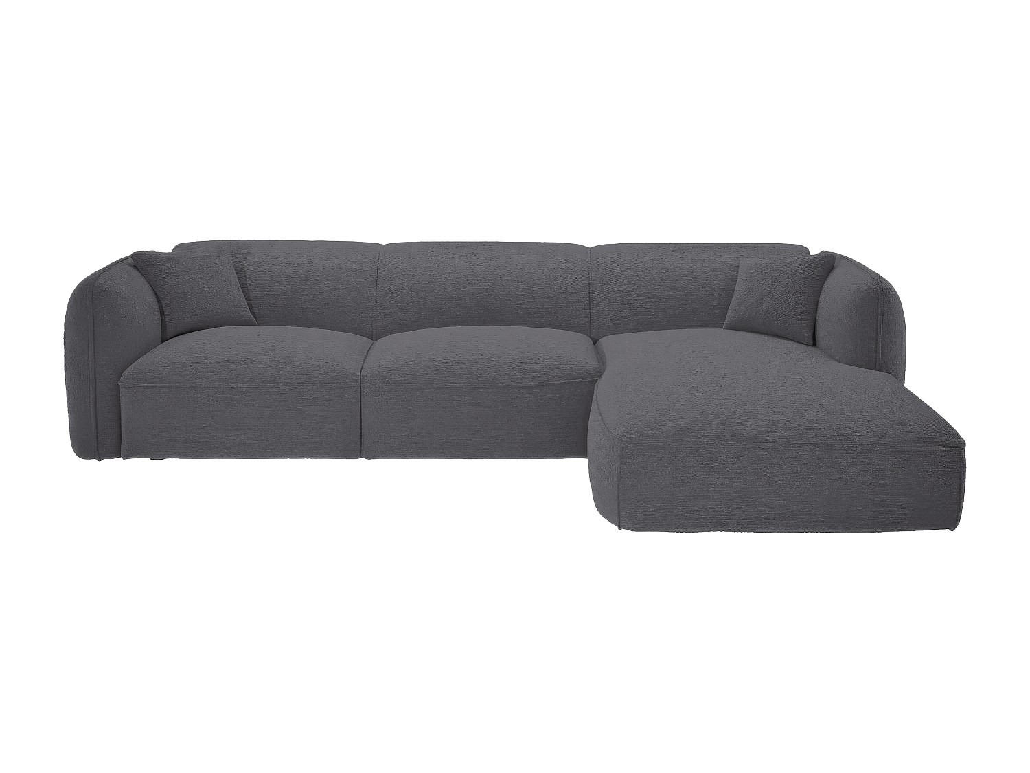 SOFA - 5 Personen - stoff - anthrazitgrau Camilio - Anthrazit, Textil (272/74/165cm) - Vente-Unique