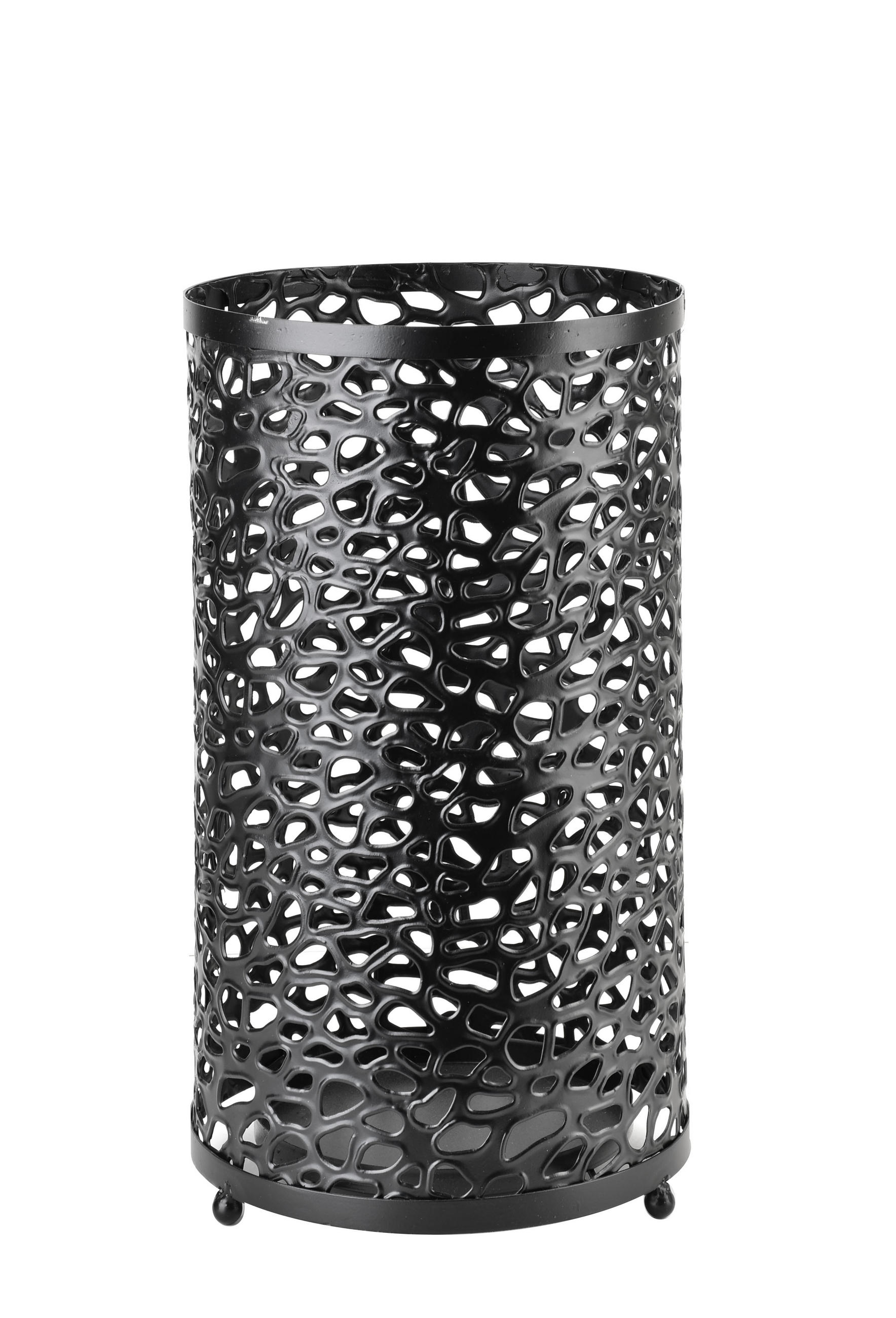 SCHIRMSTÄNDER Cedric Schwarz 24/24/42 cm Metall - Schwarz, Metall (24/42/24cm) - Mondex