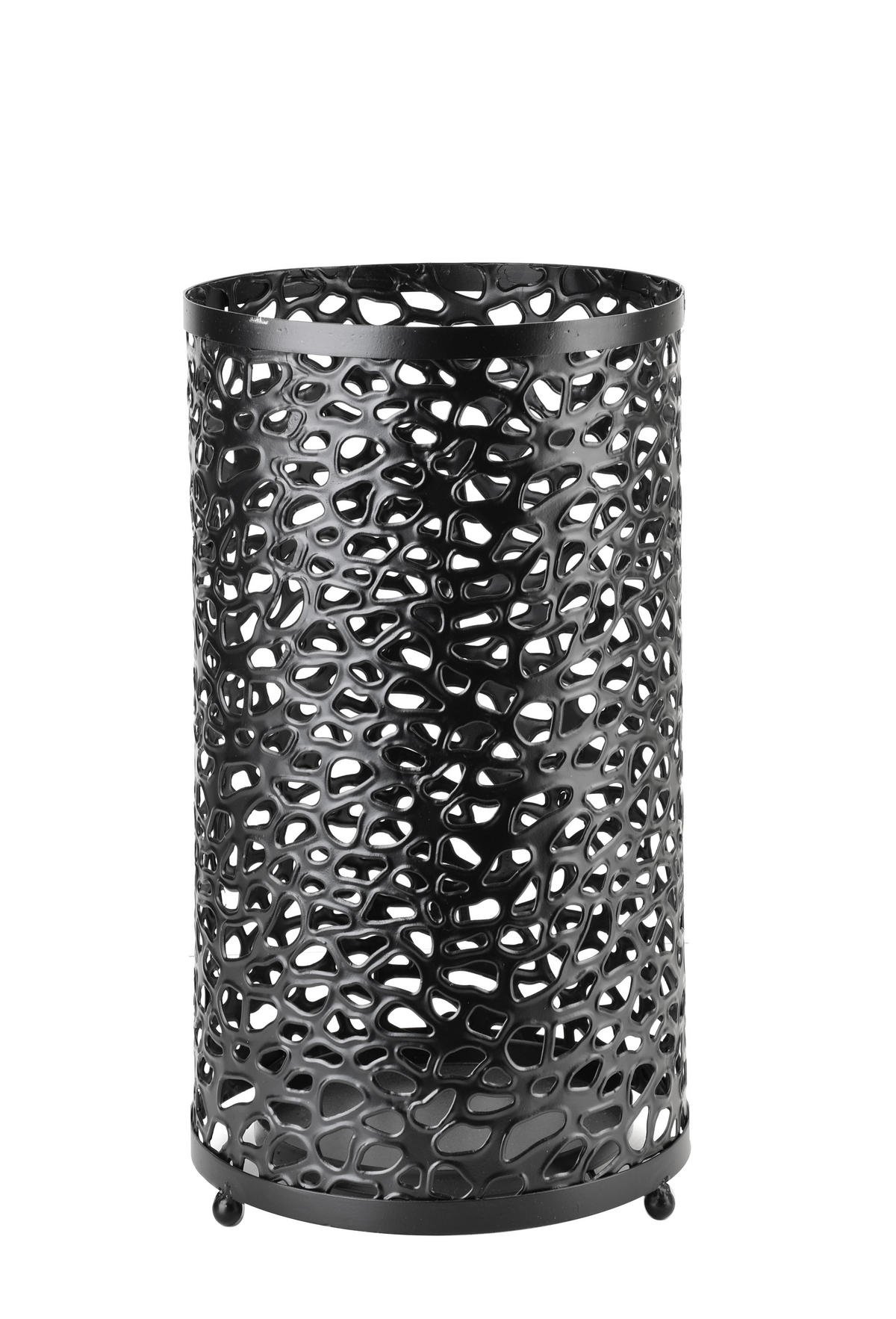 SCHIRMSTÄNDER Cedric Schwarz 24/24/42 cm Metall - Schwarz, Metall (24/42/24cm) - Mondex