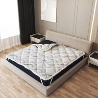 TOPPER 100x200 cm Atmungsaktiv Höhe 5 cm, Ergonomischer Matratzen-Topper, Weiche Wattefüllung - Weiß, Textil (100/200cm) - The White Stone