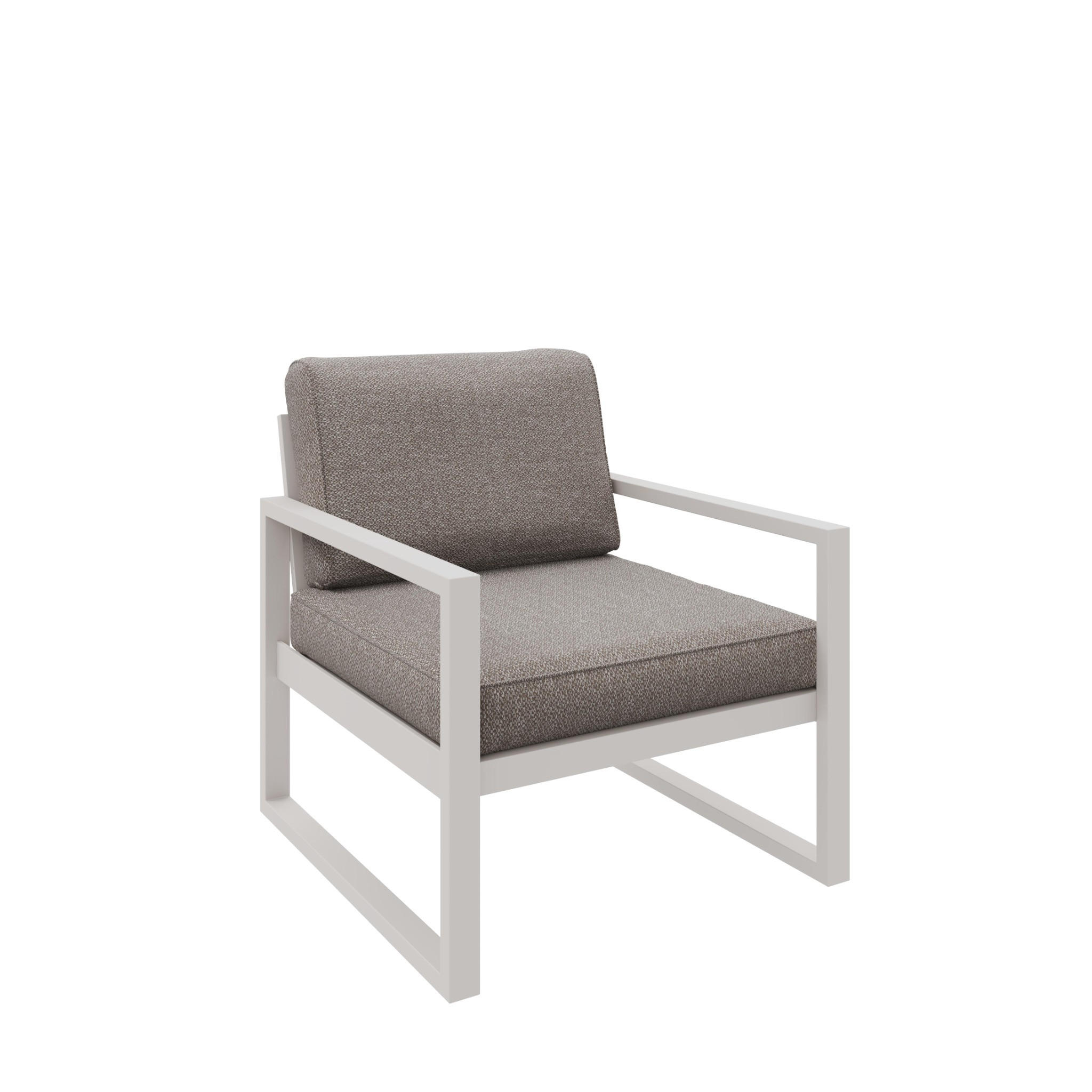 GARTENSESSEL Madera 76x80 cm, kaschmir, graubeige - Kaschmir/Beige, Kunststoff/Metall (76/86/80cm) - Margaret Hadas24