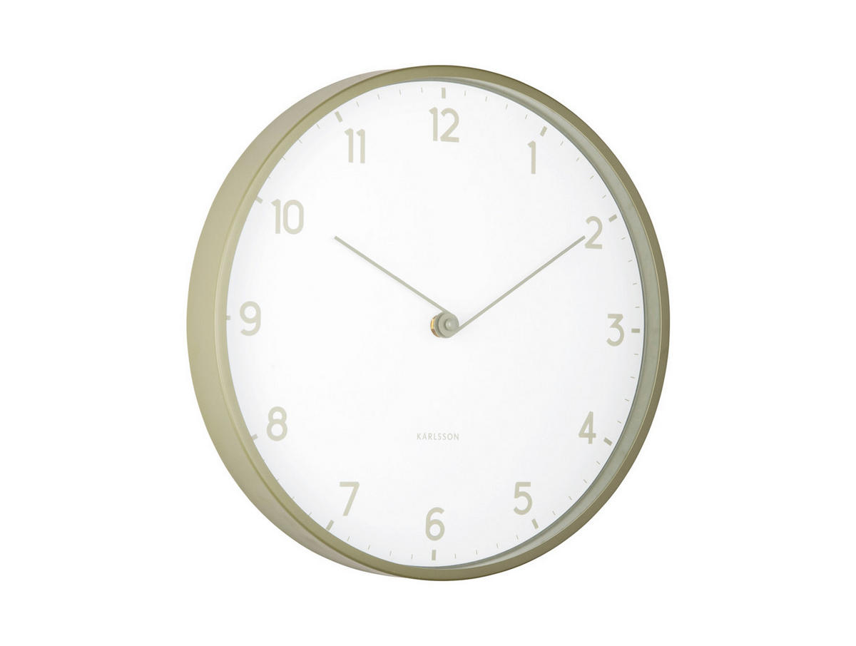 WANDUHR Sencillez Ø30 cm - Grün, Kunststoff (30/4/30cm) - Karlsson