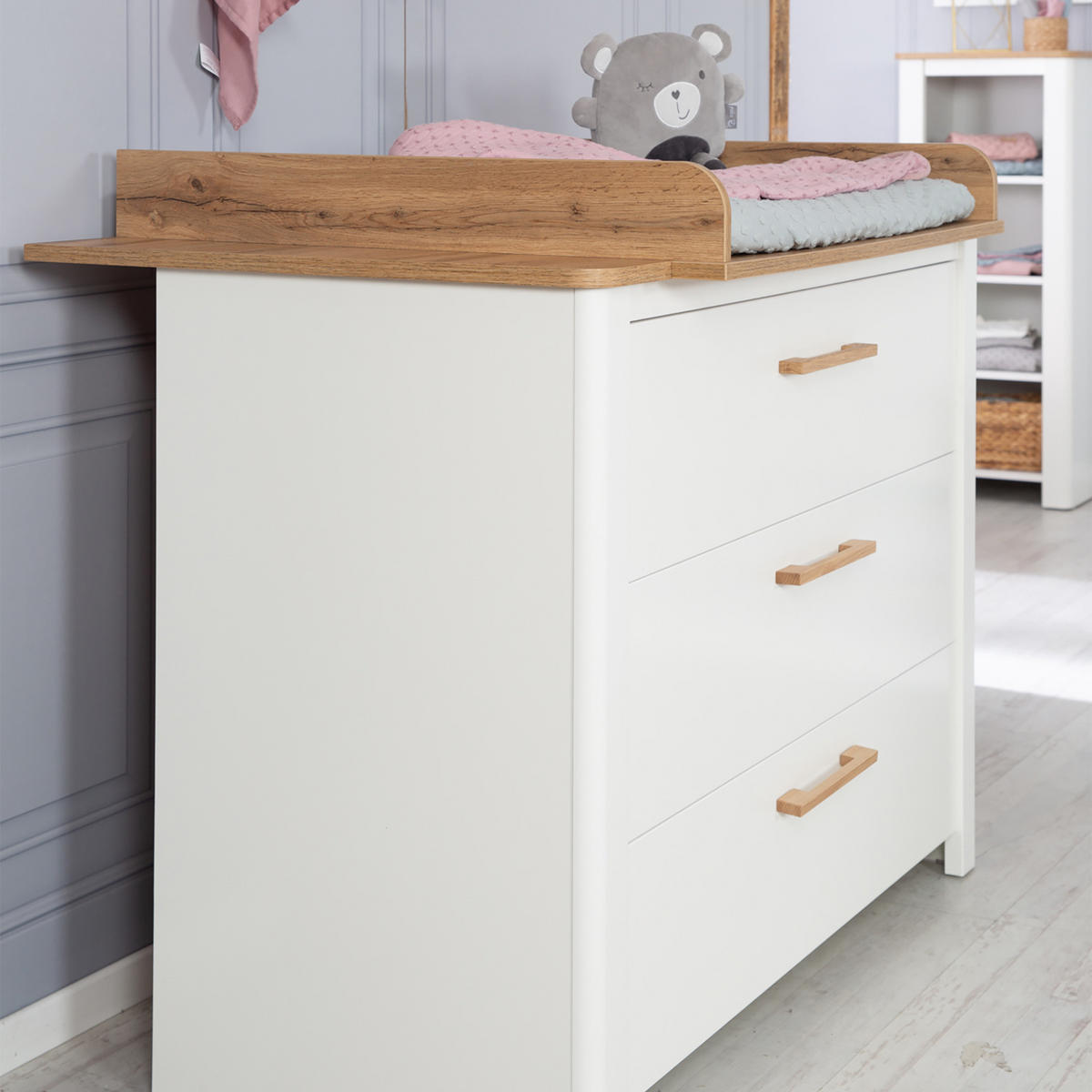 BABYZIMMER-SET Ava, 2-teilig - Weiß, Holzwerkstoff (78/83.5/143cm) - Roba