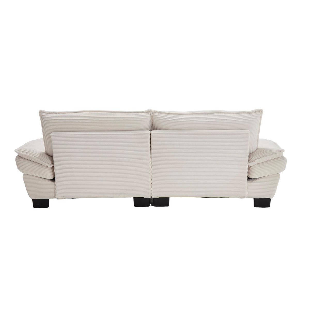 SOFA 2-Sitzer mit Kissen aus Velvet Beige 224/81/81 cm - Beige, Textil (224/81/81cm) - OKWISH