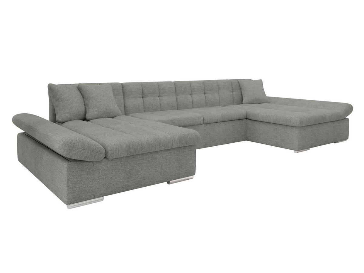 WOHNLANDSCHAFTEN Alia - Alufarben, Holz/Textil (360/75/160cm) - MIRJAN24