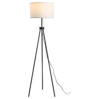 STEHLAMPE Stehleuchte Standleuchte E27 Stahl 37x37x152cm (Schwarz+Weiß) - Multicolor, Metall (37/152/37cm) - HOMCOM