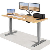 SCHREIBTISCH Elektrisch Höhenverstellbarer HomePro 180x80cm Grau/Eiche mit Memory-Funktion, Anti-Kollisions Technologie - Eichefarben/Grau, Holzwerkstoff (80/180/62cm) - Desktronic