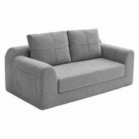 SOFA-BETT klappbar 2-in-1 Stoff Dunkelgrau - Dunkelgrau, Holzwerkstoff (178/61.5/96cm) - Meubliv