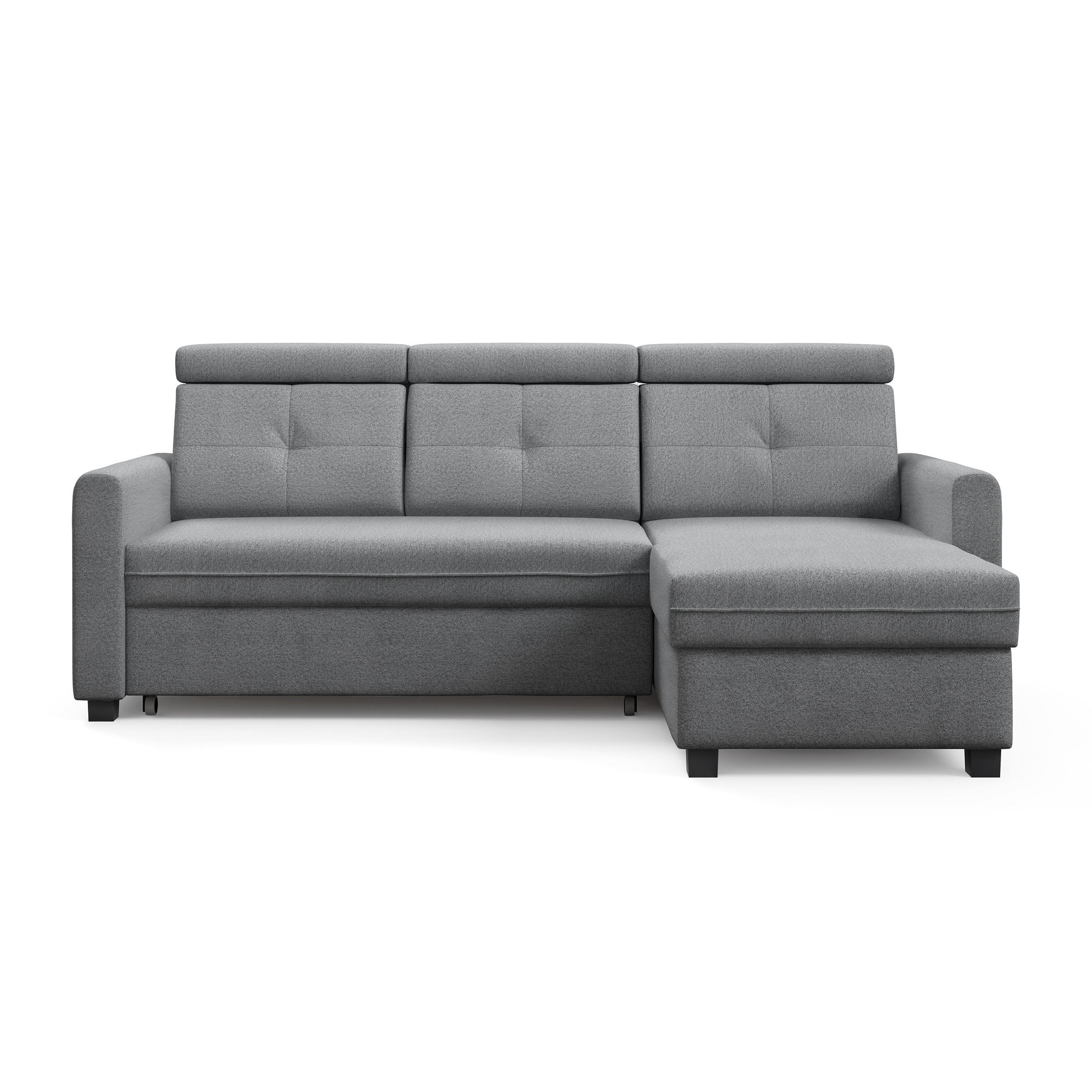 Beautysofa Eckschlafsofa Hellgrau 217x166 cm