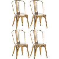 BESUCHERSTUHL 4er Set Metall gold - Goldfarben, Metall (44/89/48cm) - CLP